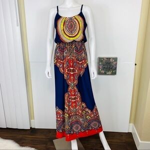 Bailey Blue Sz S Floral Maxi Dress